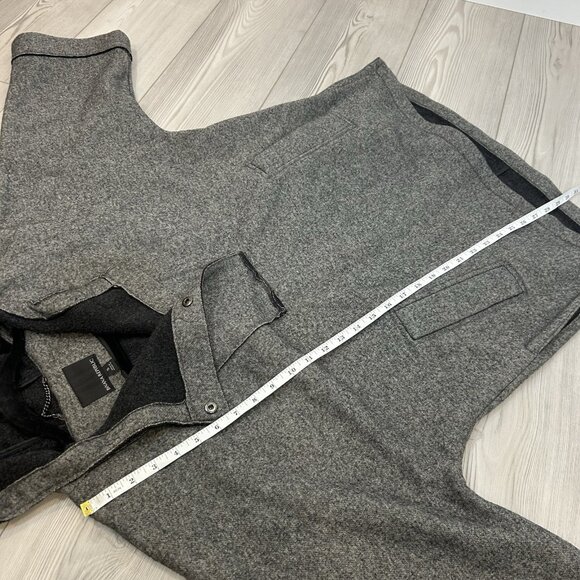 Banana Republic Womens Small Gray Wool Popover Wedge Jacket - Picture 12 of 13